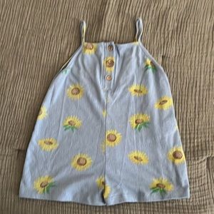 Zara toddler sleeves romper size 12-18 months sunflower print